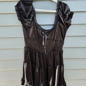 Elegant Black Velvet Dress